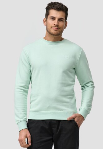 INDICODE JEANS Sweatshirt 'Holt' in Groen: voorkant