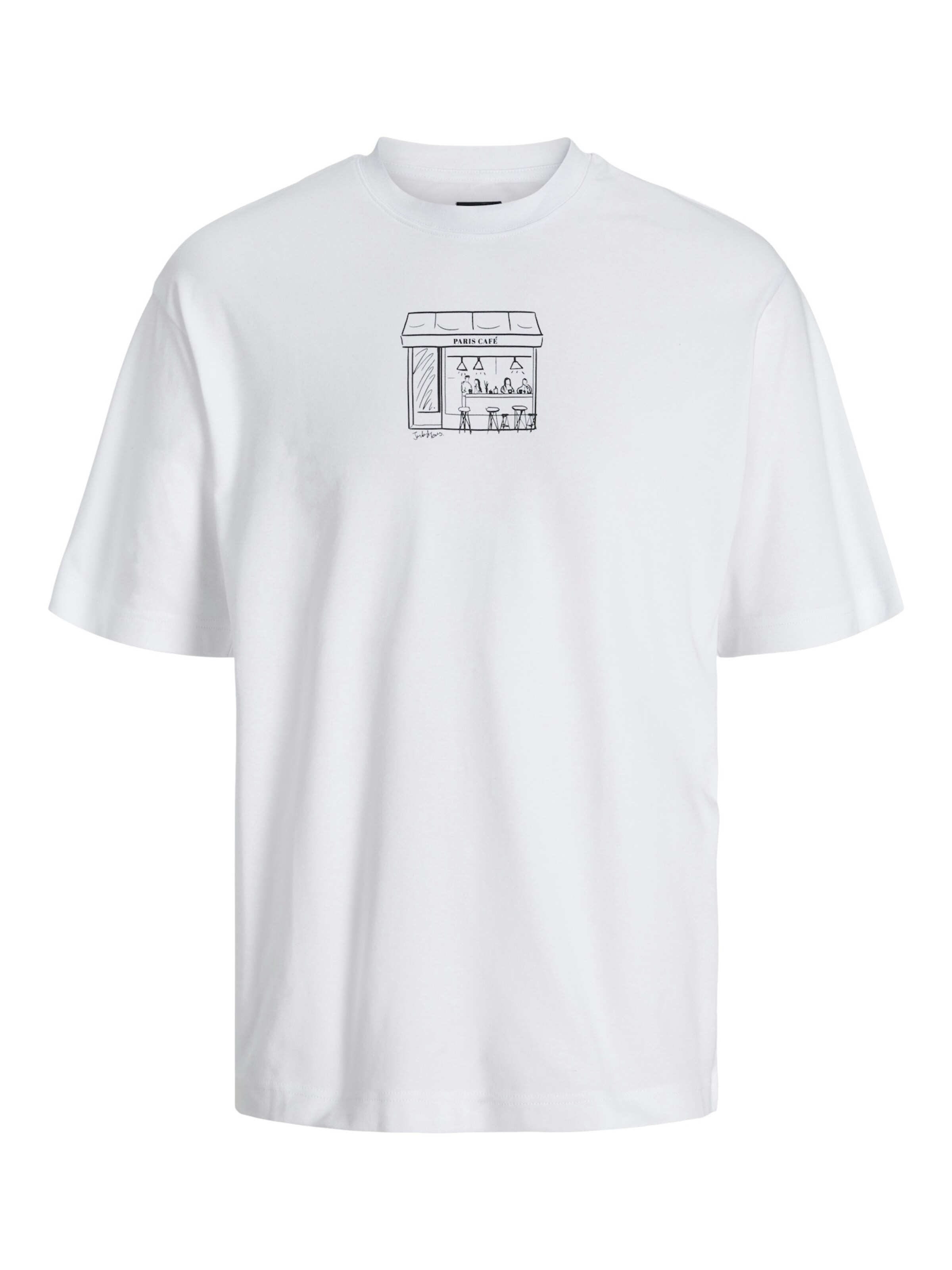 JACK & JONES Shirt 'Doodle' in White: front