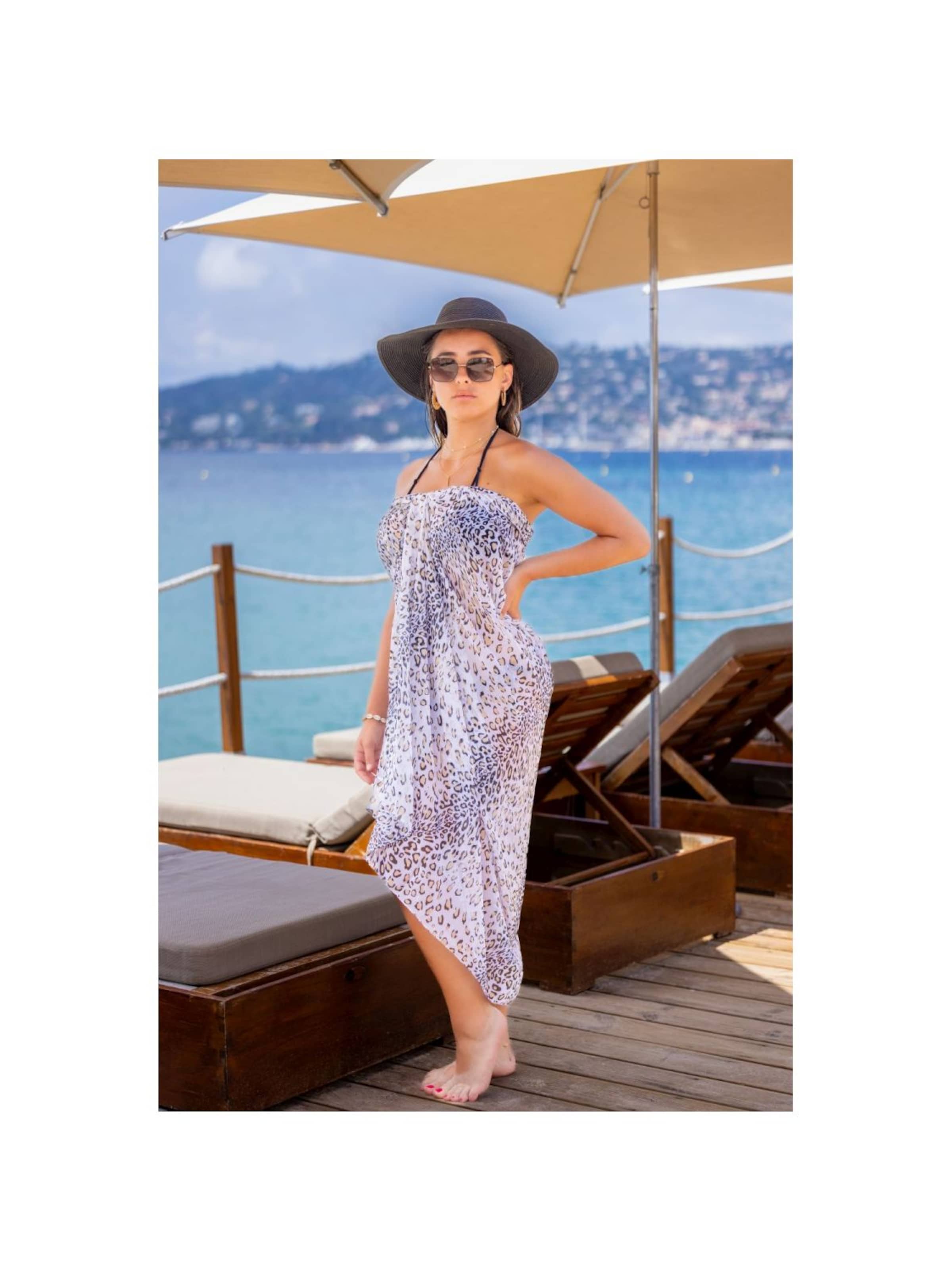 alberto cabale - Vestido de playa 'FELICITA' en blanco