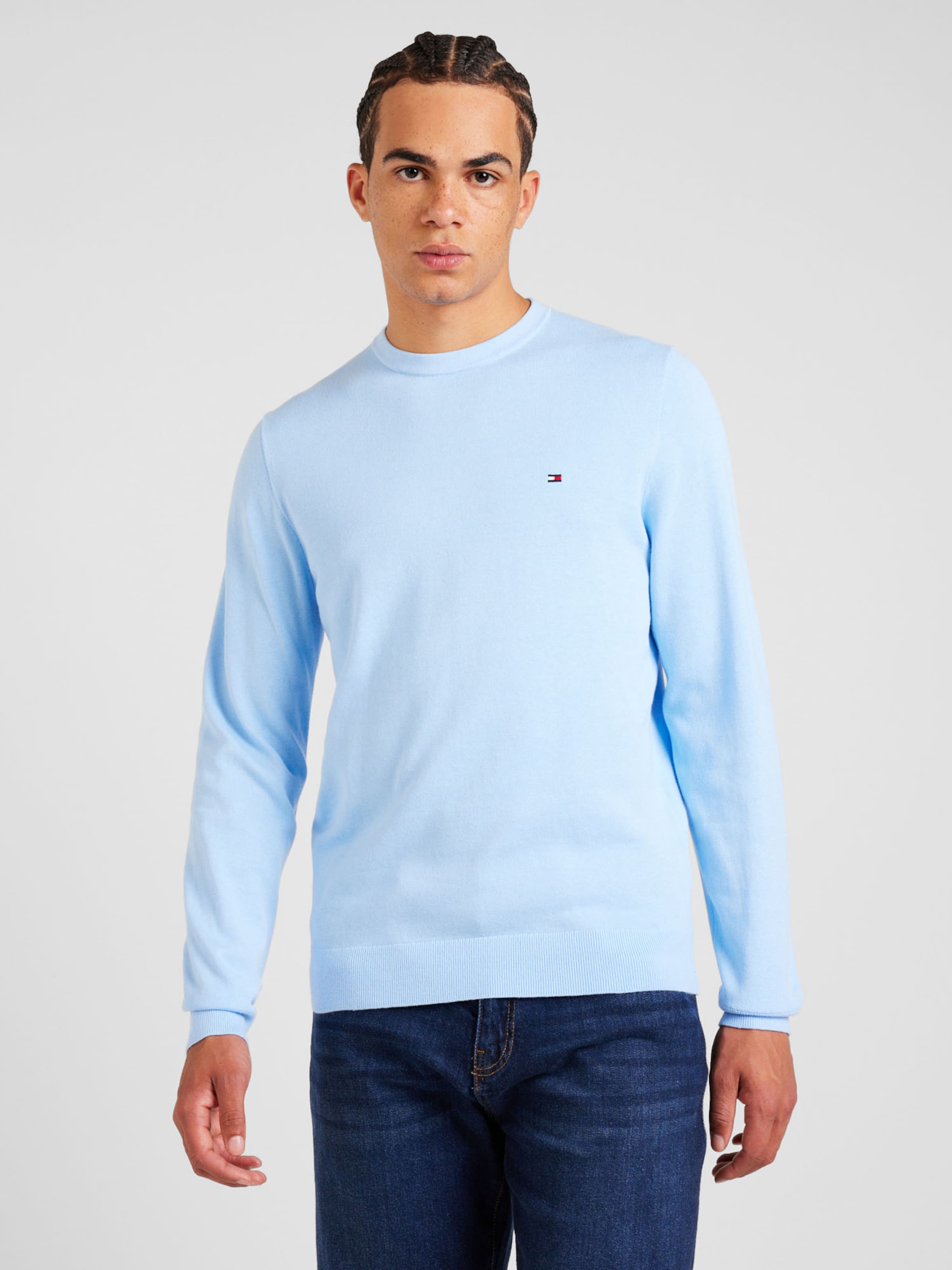 Pull over TOMMY HILFIGER en Marine Bleu Pastel ABOUT YOU