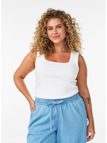 Zizzi Top 'MVIKKA' in White: front