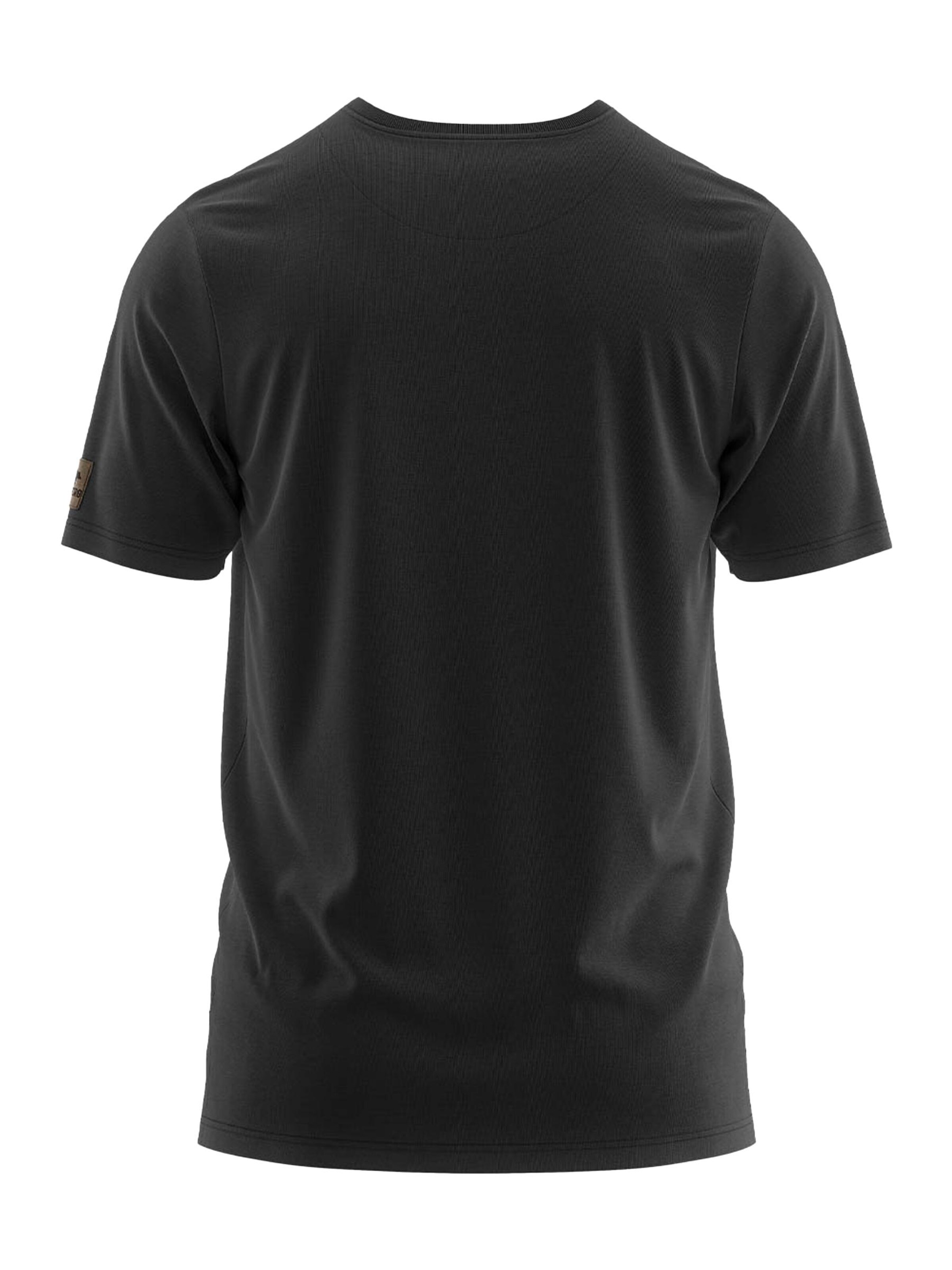 FORSBERG Shirt 'Mikkelson T-Shirt mit Polygonbär'‌‌ in Schwarz