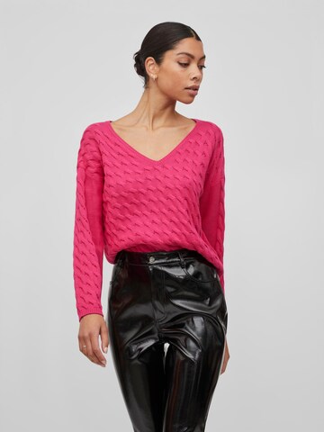 VILA Sweter 'Chao' w kolorze różowy: przód
