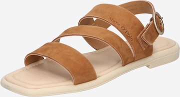 Marc O'Polo Strap Sandals 'Katia' in Brown: front