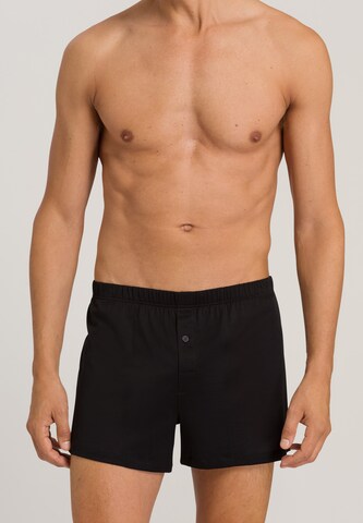 Hanro - Boxers 'Cotton Sporty' em preto: frente