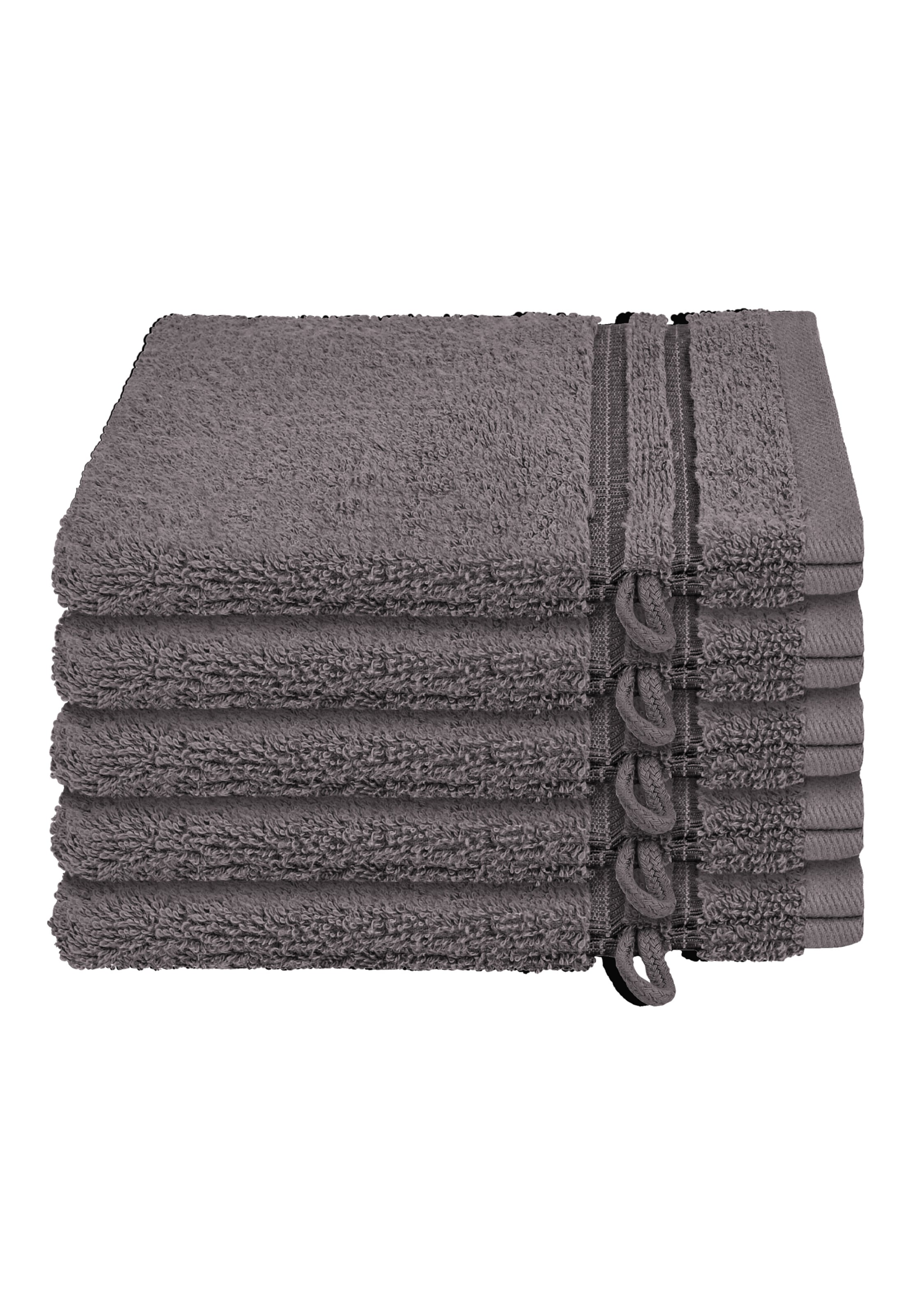 SCHIESSER Waschhandschuhe 'Milano' in Grau: Vorderseite