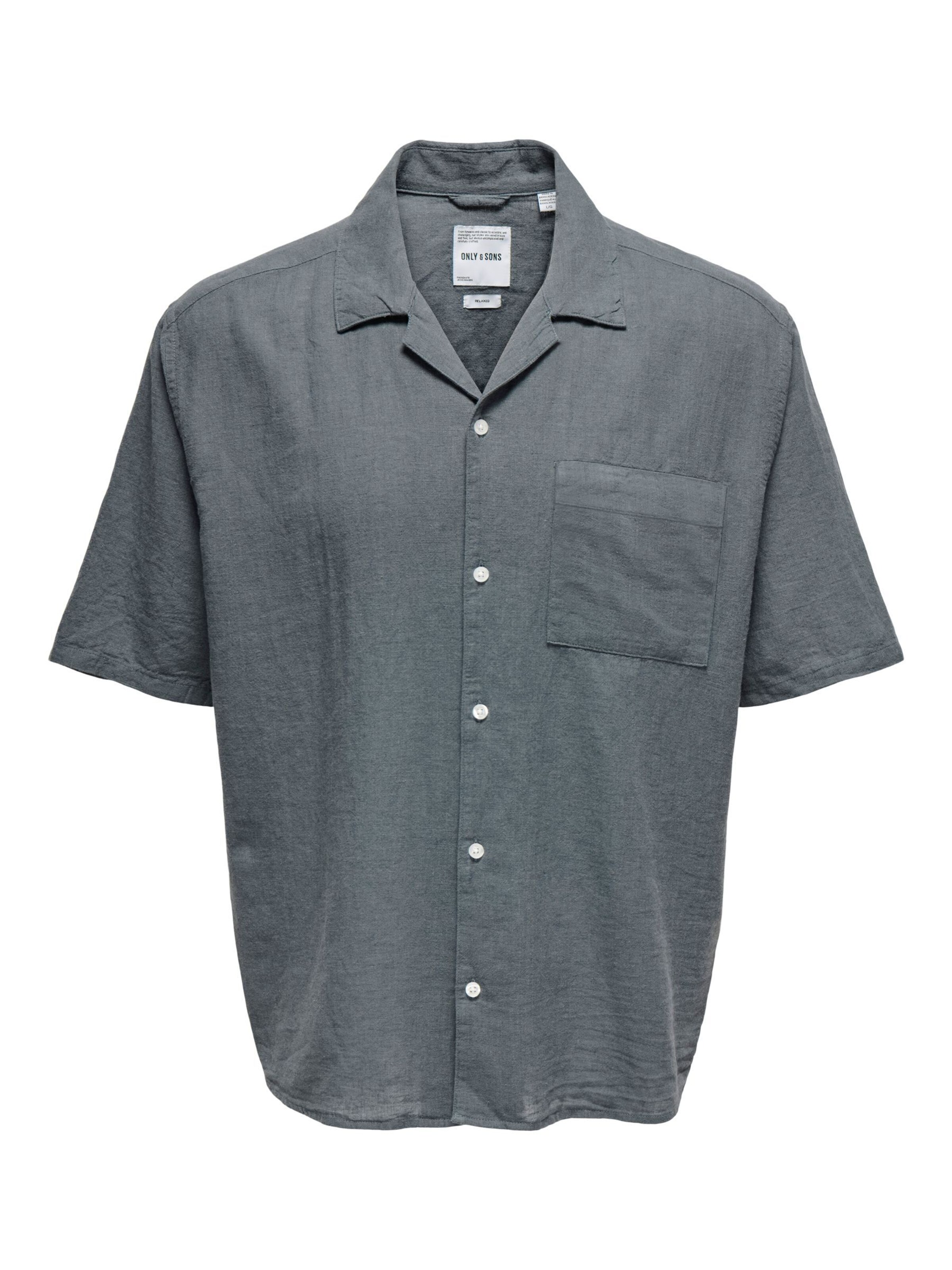 Only & Sons Hemd 'ONSCAIDEN' in Grau: Vorderseite