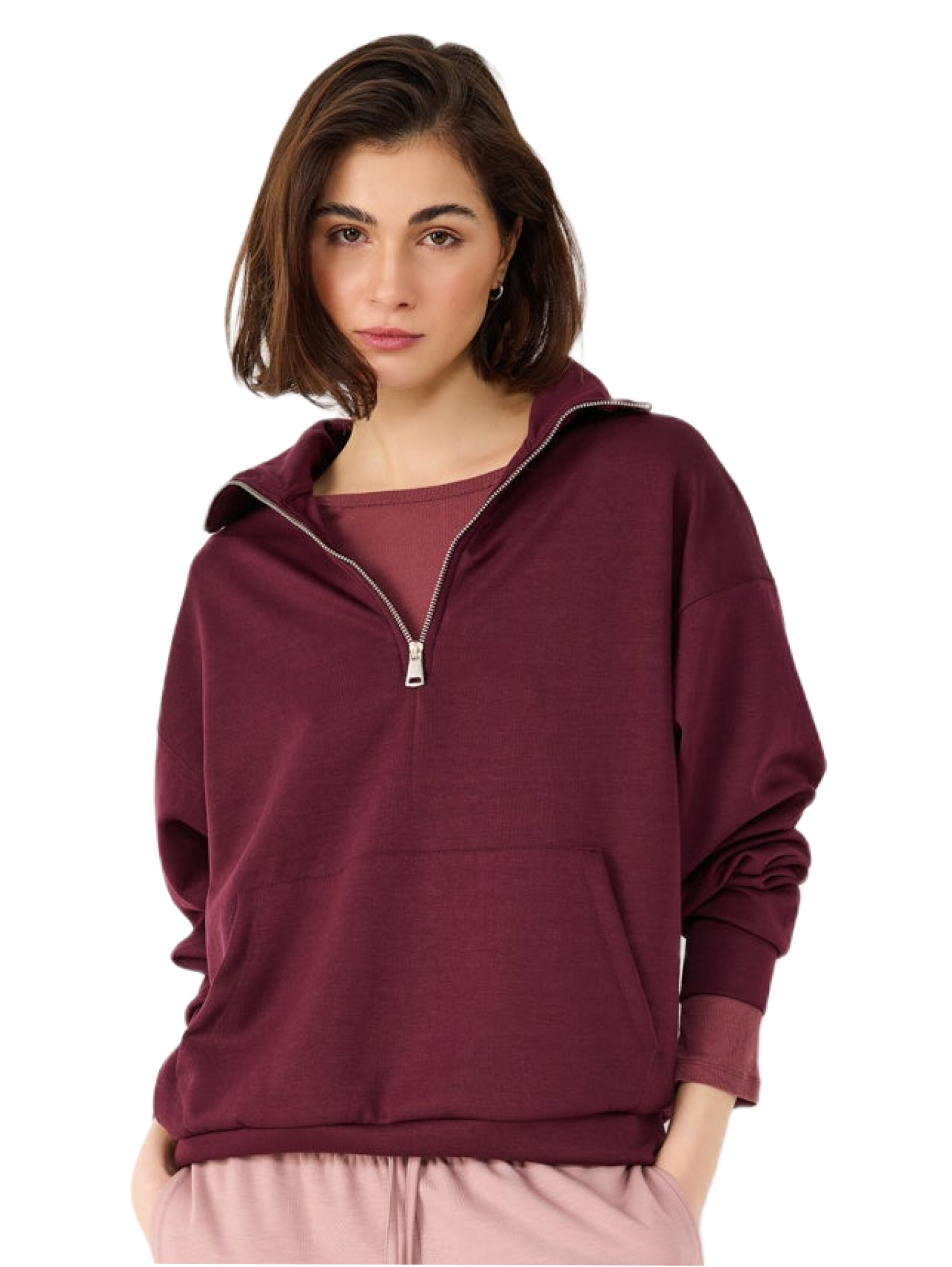 Sweat-shirt No Matter What en rouge : devant