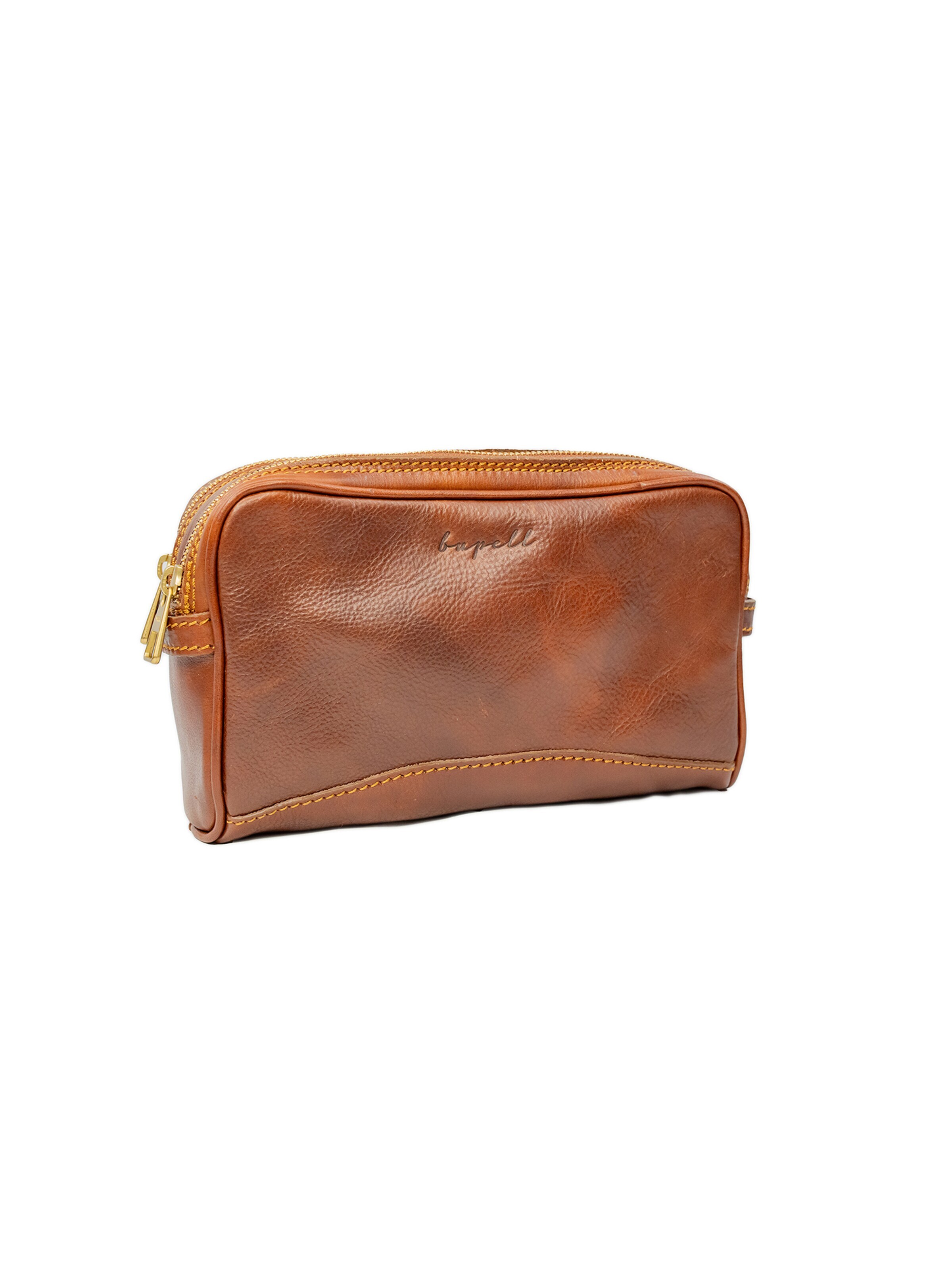 bupell Kulturtasche 'Kara'‌‌‌‌‌‌‌‌‌‌ in Braun: Vorderseite