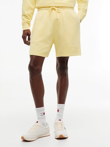Regular Pantalon Tommy Jeans en jaune : devant