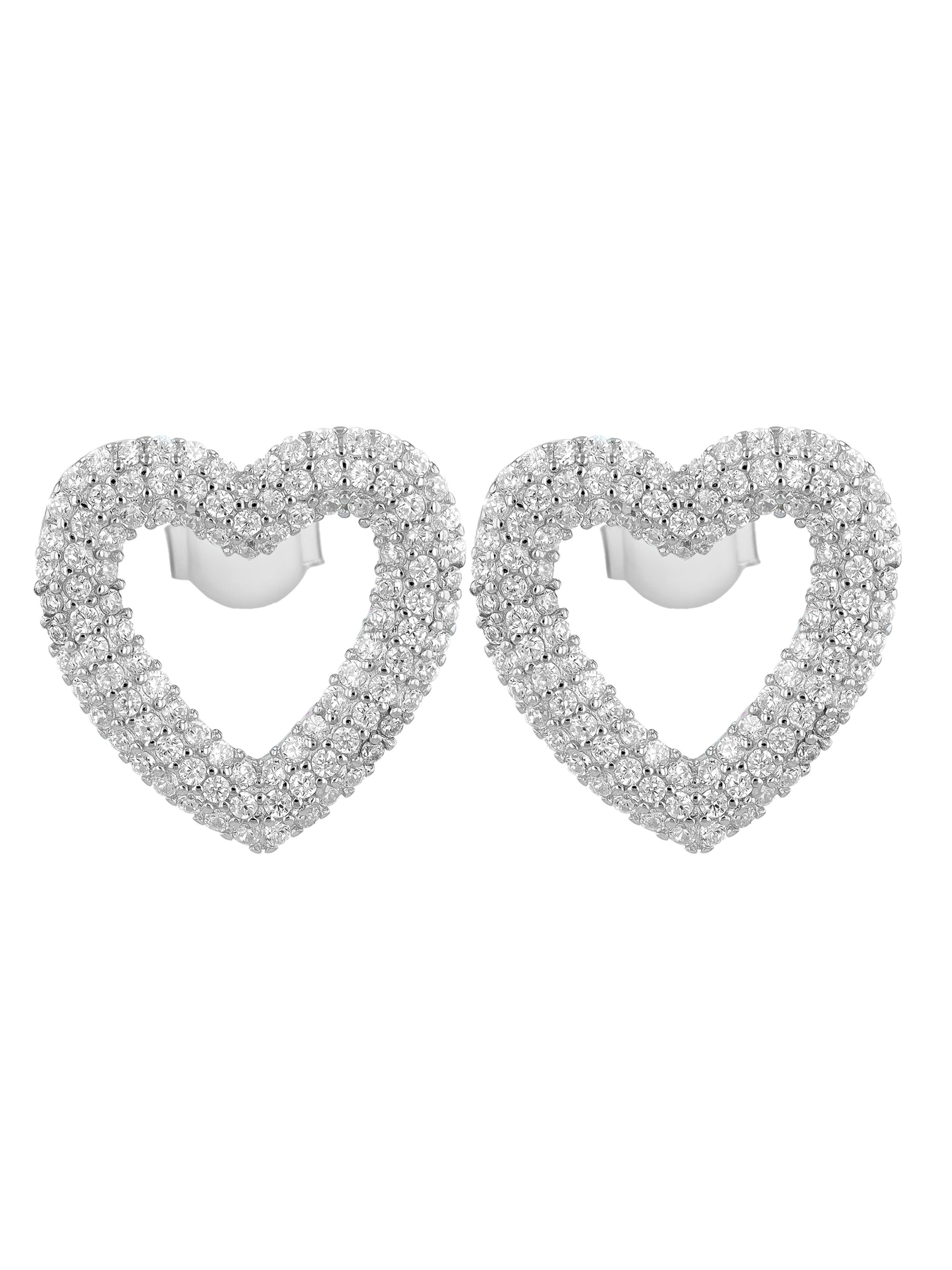 Akzent Earrings 'langlebig' in Silver: front