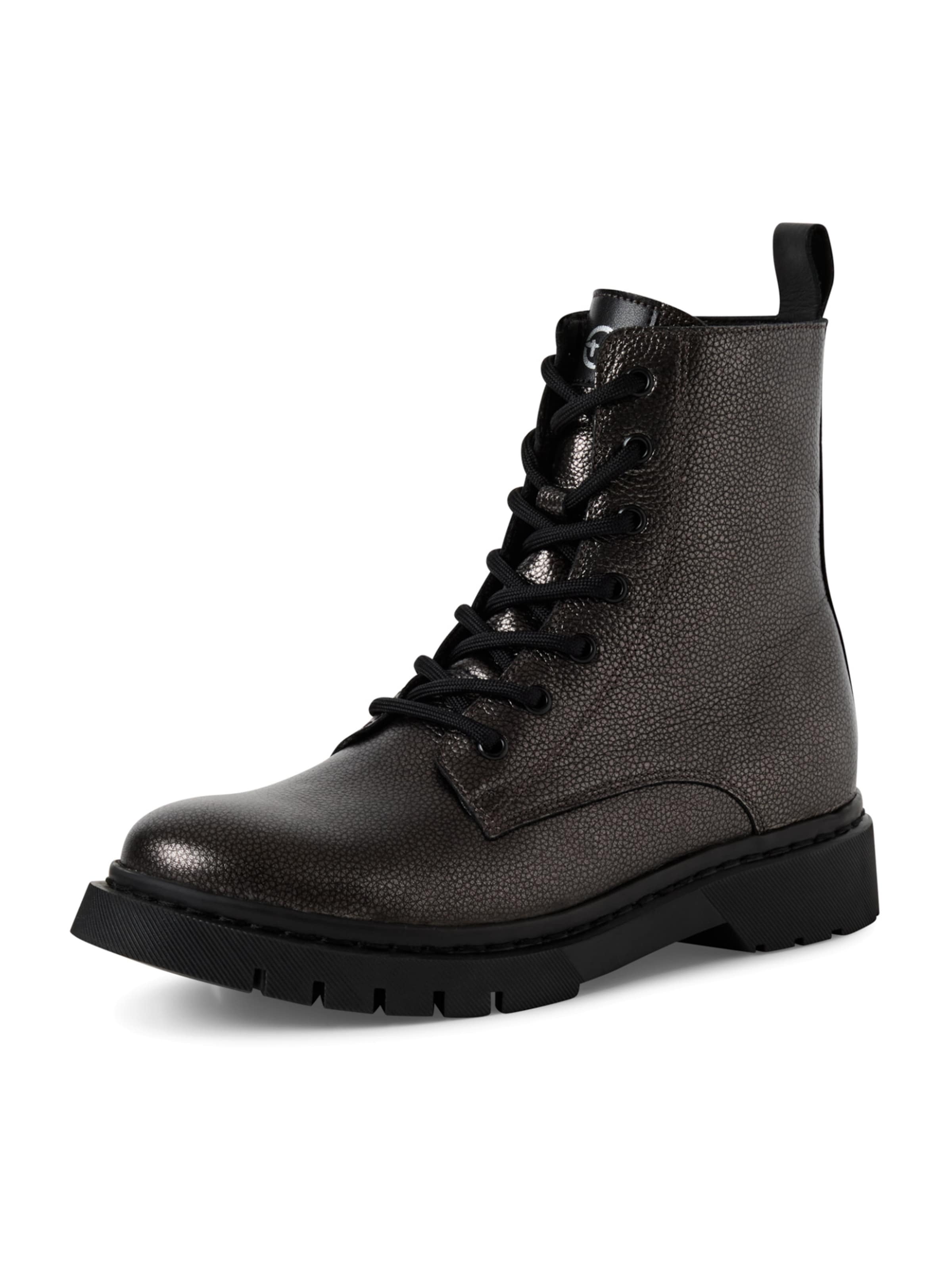 Tamaris - Botines con cordones en gris: frente