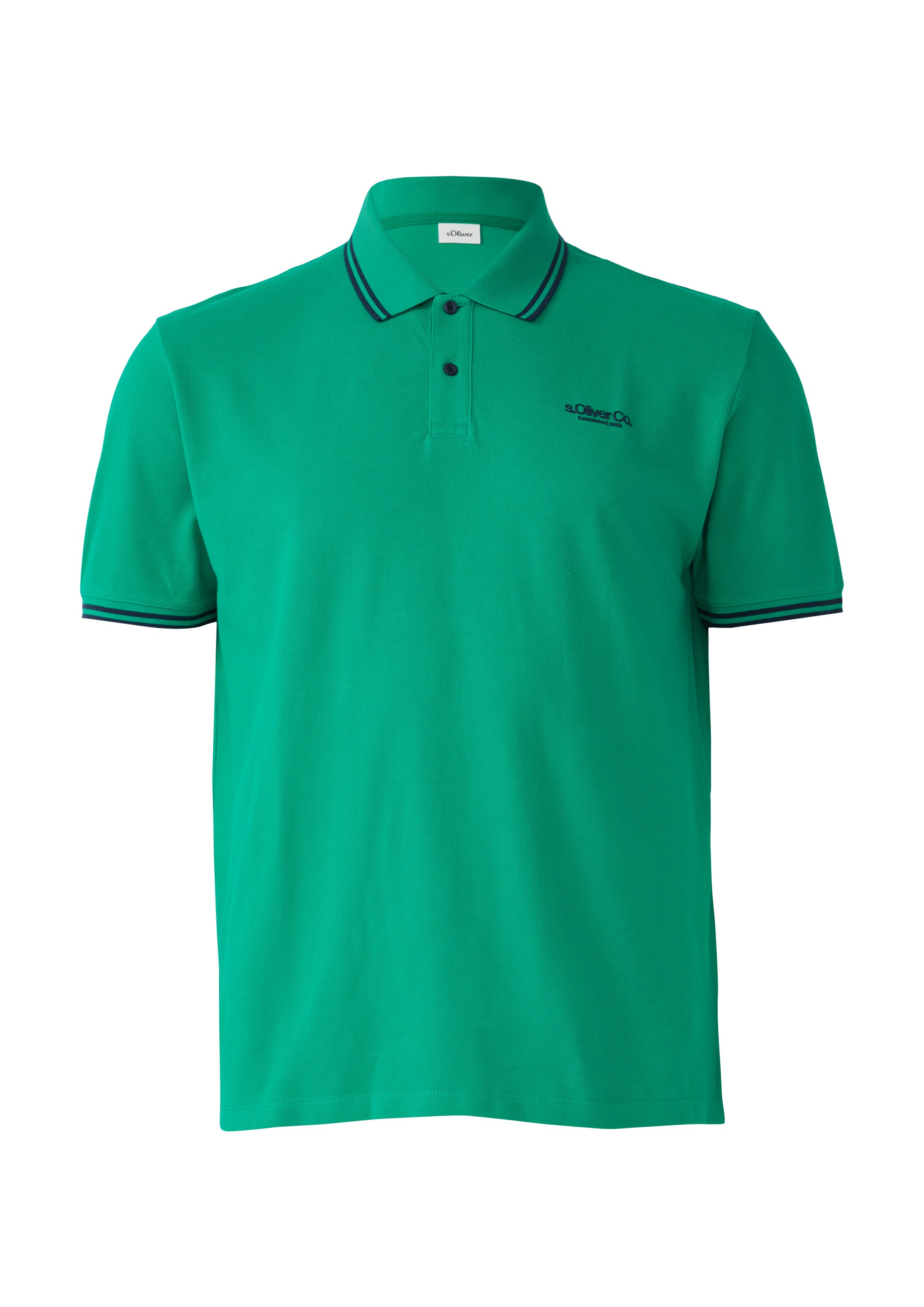 s.Oliver Men Big Sizes Poloshirt in Grün: Vorderseite