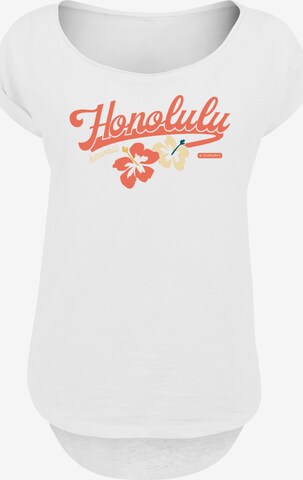 F4NT4STIC Shirt 'Honolulu' in Wit: voorkant