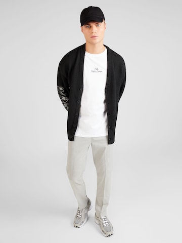 TOPMAN Knit cardigan 'End Of Days' in Black