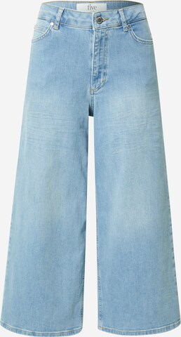 Wide leg Jeans 'Abby Crop' de la FIVEUNITS pe albastru: față