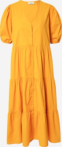 minimum - Vestidos camiseiros 'MIAMEA' em amarelo: frente