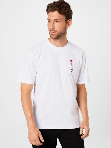 EDWIN T-shirt 'Kamifuji' i vit: framsida