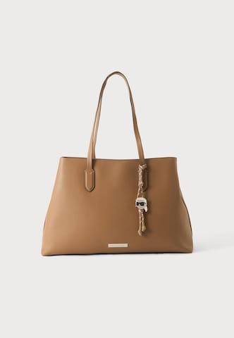 Shopper di Karl Lagerfeld in marrone: frontale