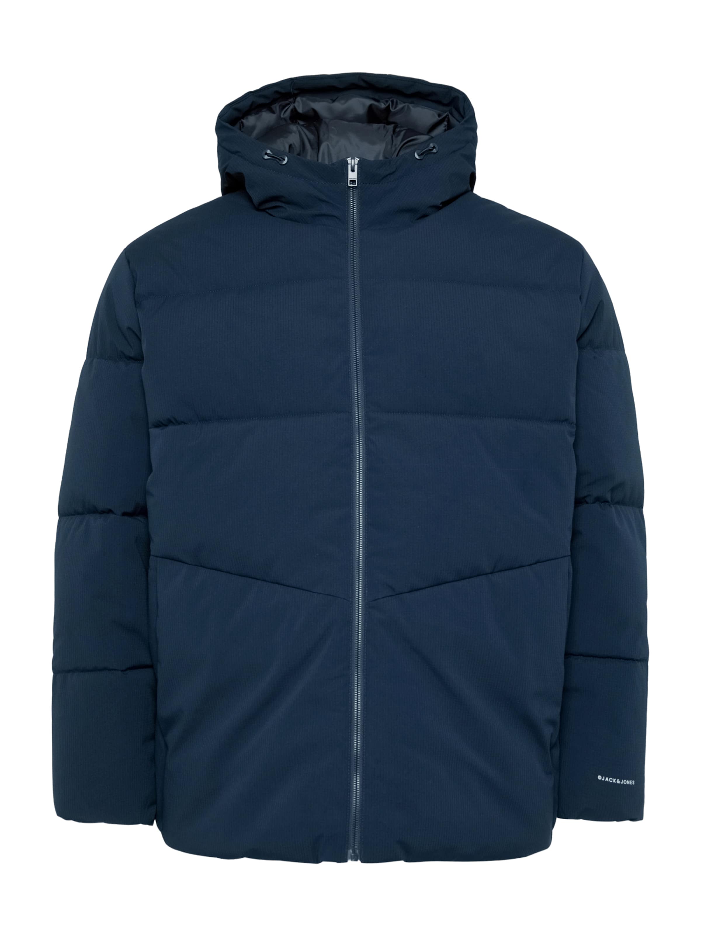 Jack & Jones Plus Зимняя куртка 'JJGLOBAL' в Синий: спереди