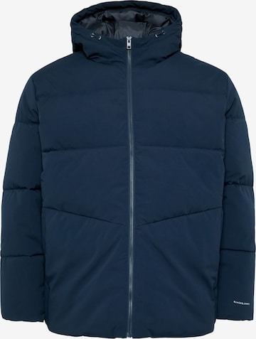 Jack & Jones Plus Зимняя куртка 'JJGLOBAL' в Синий: спереди