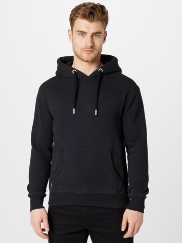 Sweat-shirt Superdry en noir : devant