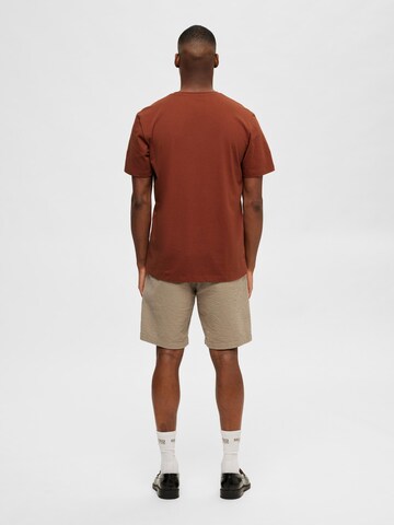 SELECTED HOMME T-Shirt 'Aspen' in Rot
