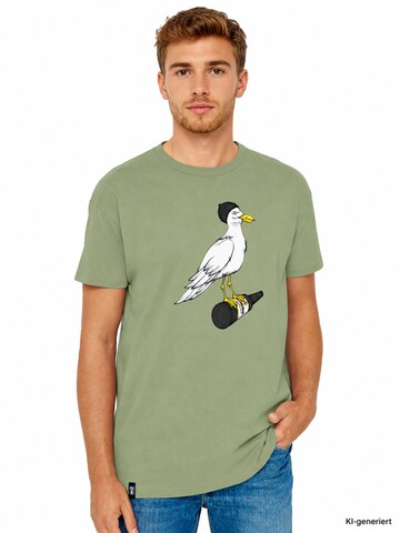 Derbe Shirt 'Sturmmöwe'‌‌ in Grün