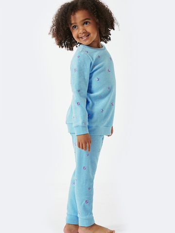 SCHIESSER Pajamas ' Girls World Velours ' in Blue