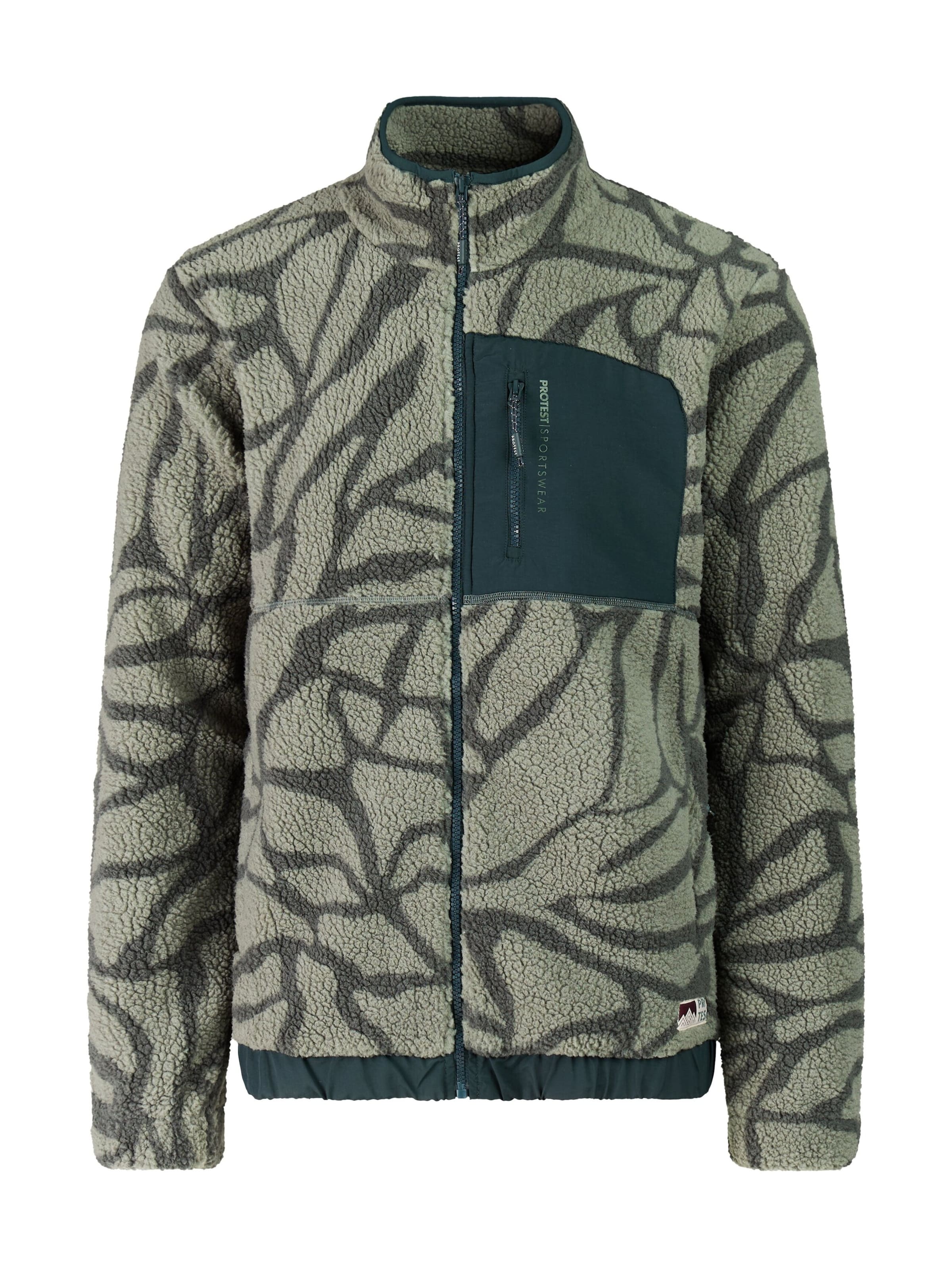 PROTEST Fleece jacket 'PRTHound' in Green: front