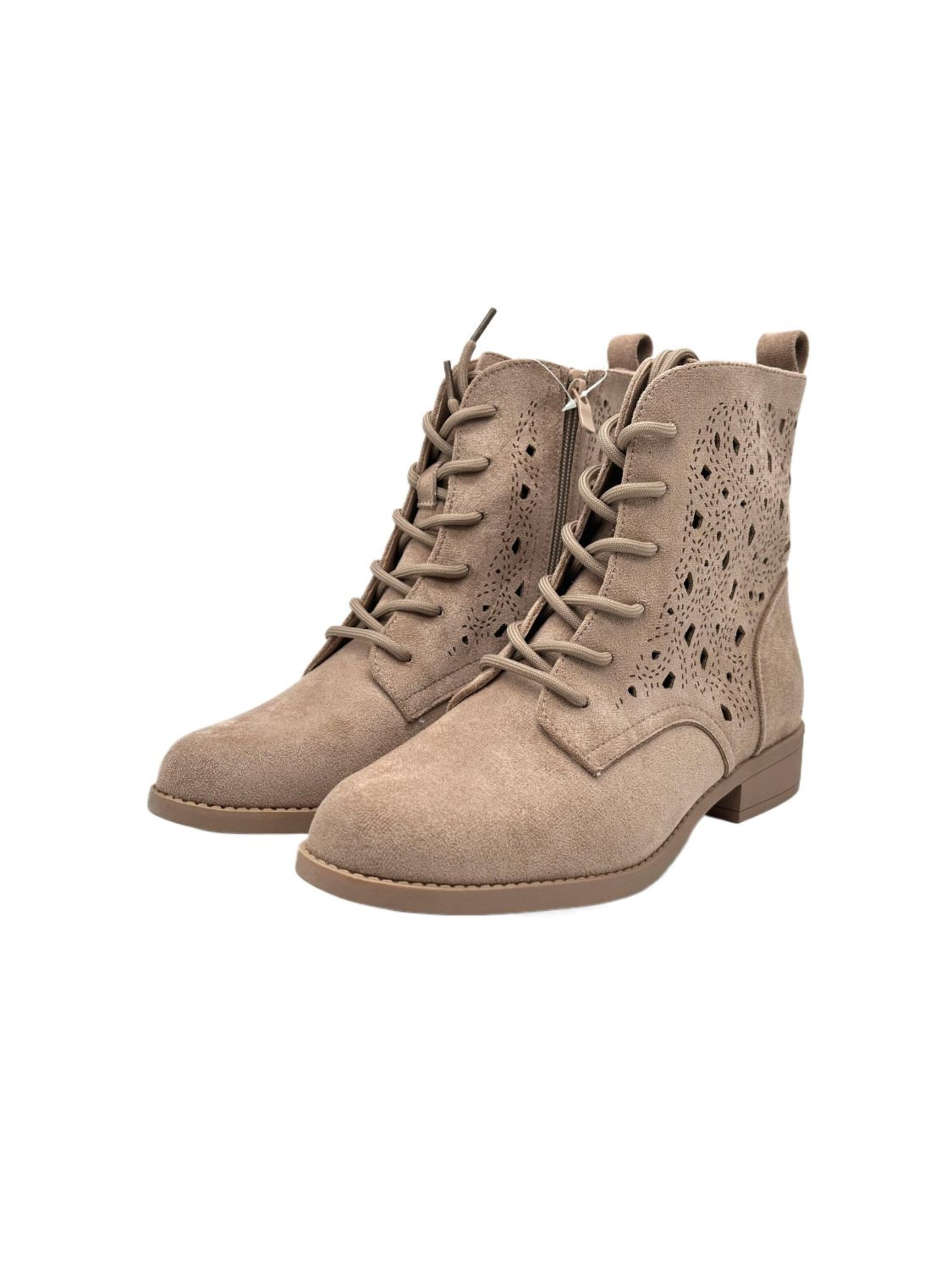 Nowaland Schnürstiefelette‌ in Beige