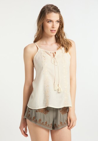 usha FESTIVAL Top in Beige: voorkant