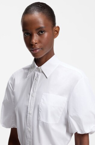 HUGO Blouse ' Evergreen ' in White