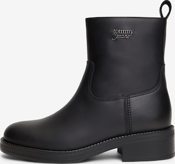 Tommy JeansČizmice - crna boja: prednji dio