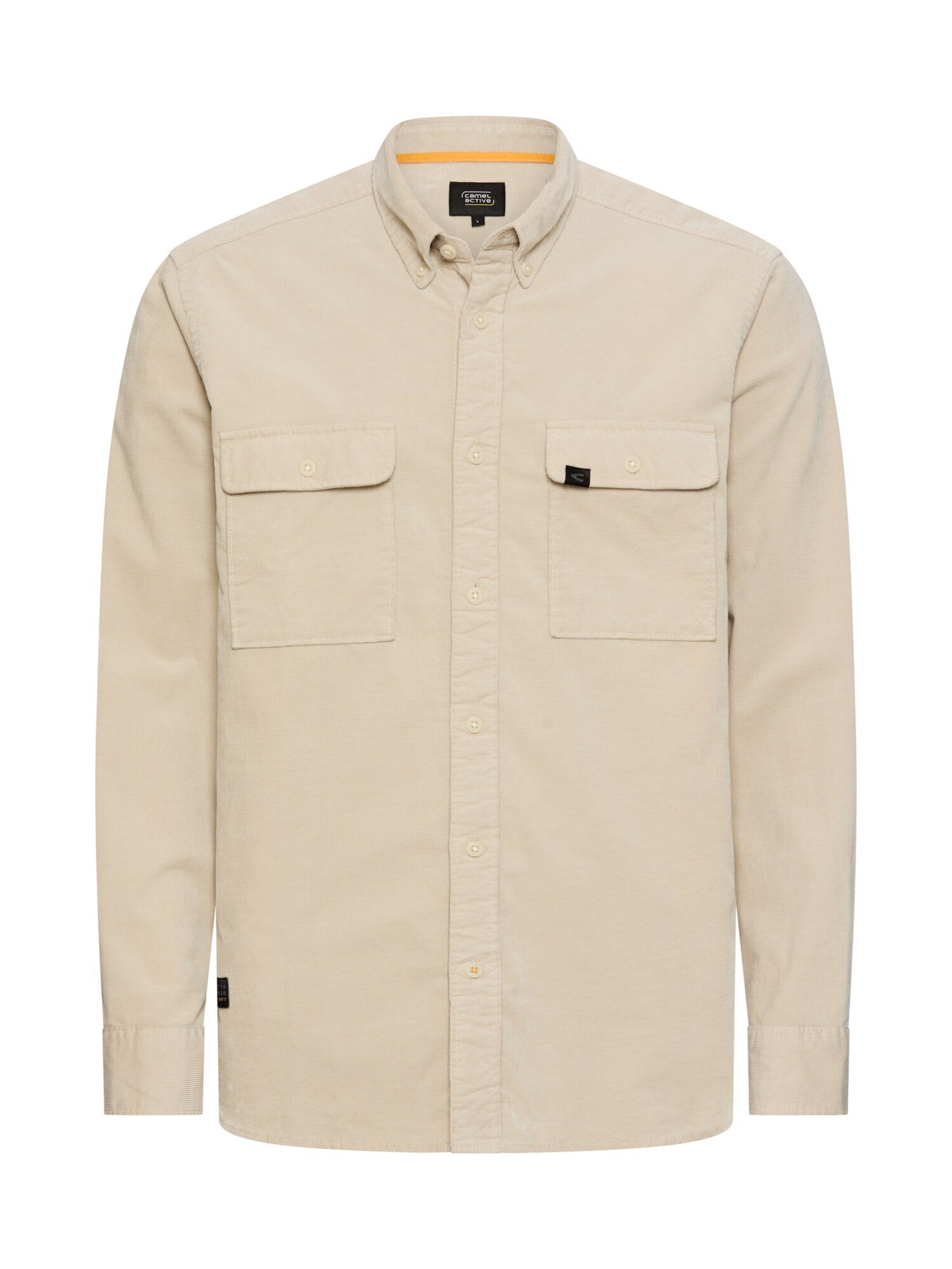 CAMEL ACTIVE Regular fit Button Up Shirt in Beige: front