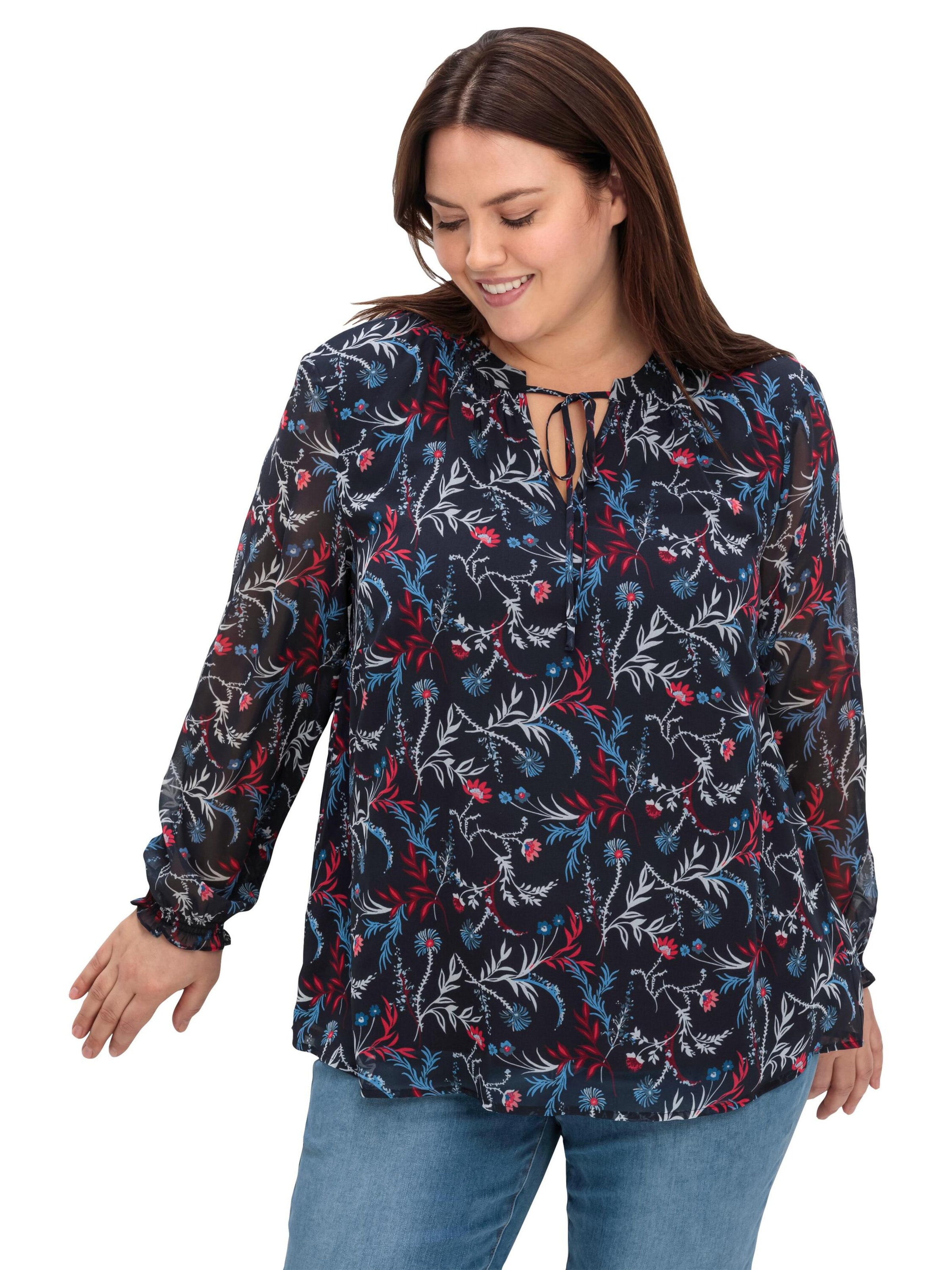 SHEEGO Bluse i blå: forside