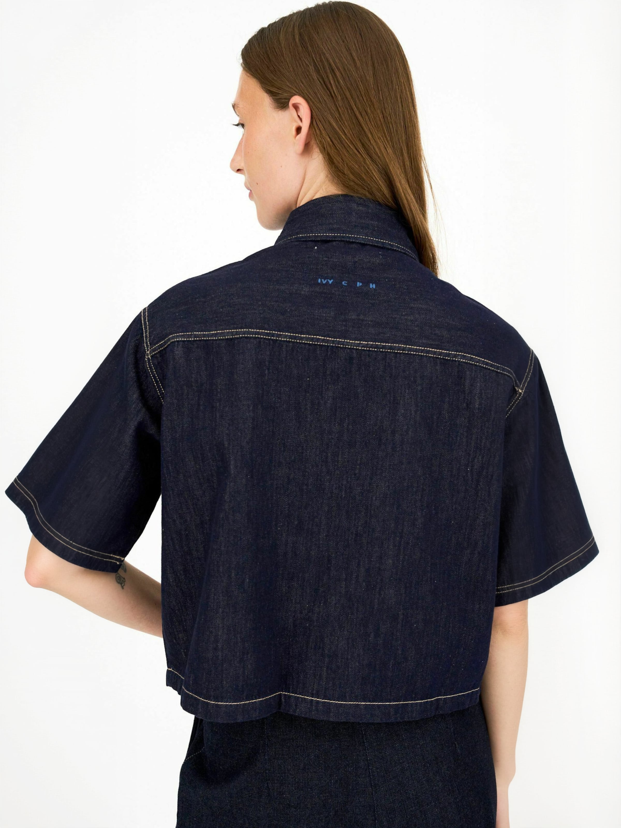 Ivy Copenhagen Shirt ' IVY-Malika ' in Blue: back