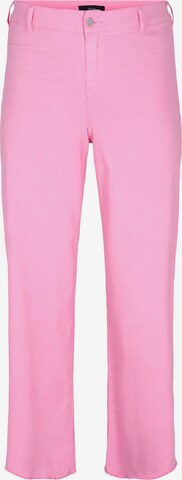 Zizzi Wide leg Jeans in Pink: front