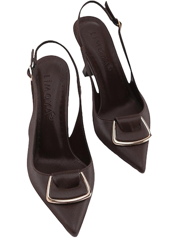 Décolleté sling 'Sanny' di Limoya in marrone