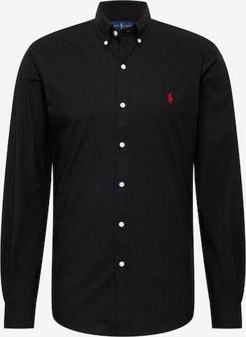 Coupe slim Chemise Polo Ralph Lauren en noir : devant