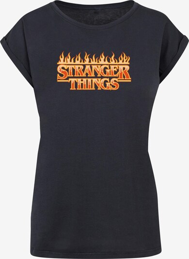 ABSOLUTE CULT T-shirt 'Stranger Things' en bleu marine / jaune / orange, Vue avec produit