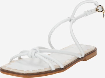 Marietta's Fantasy Sandalen met riem 'Elissavet' in Wit: voorkant