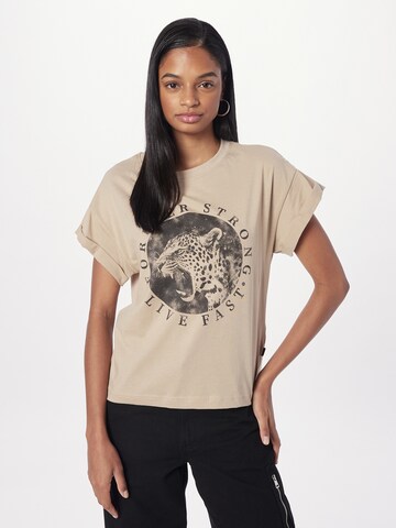 Noisy may T-shirt 'GABY' i beige: framsida