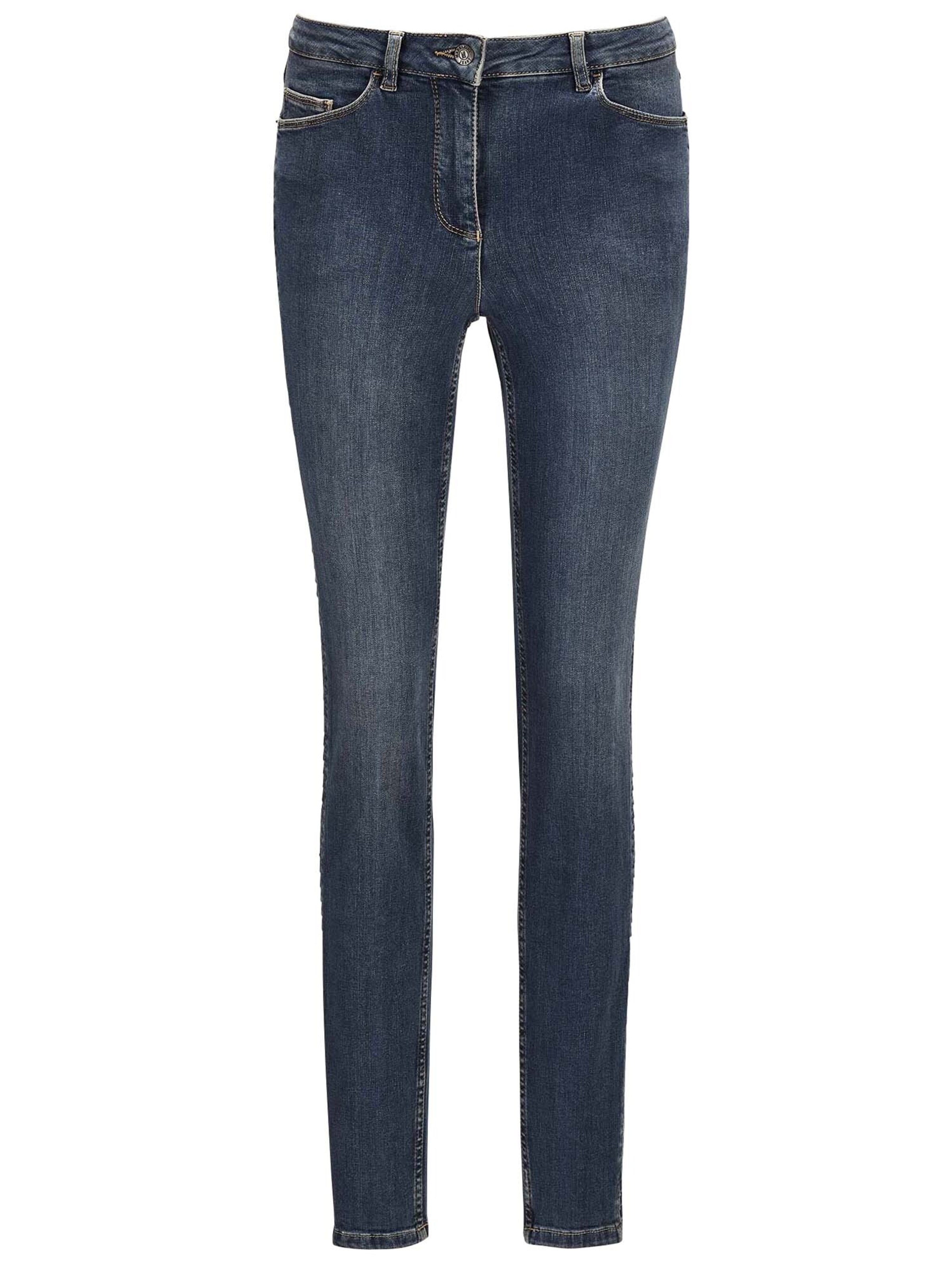 MADELEINE Slimfit Jeans in Blauw: voorkant