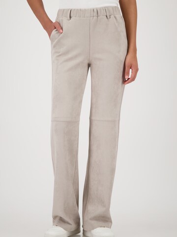 Regular Pantaloni de la monari pe gri: față