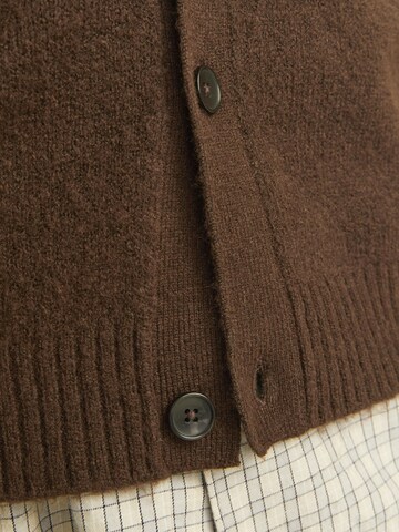 JACK & JONES Knit Cardigan in Brown