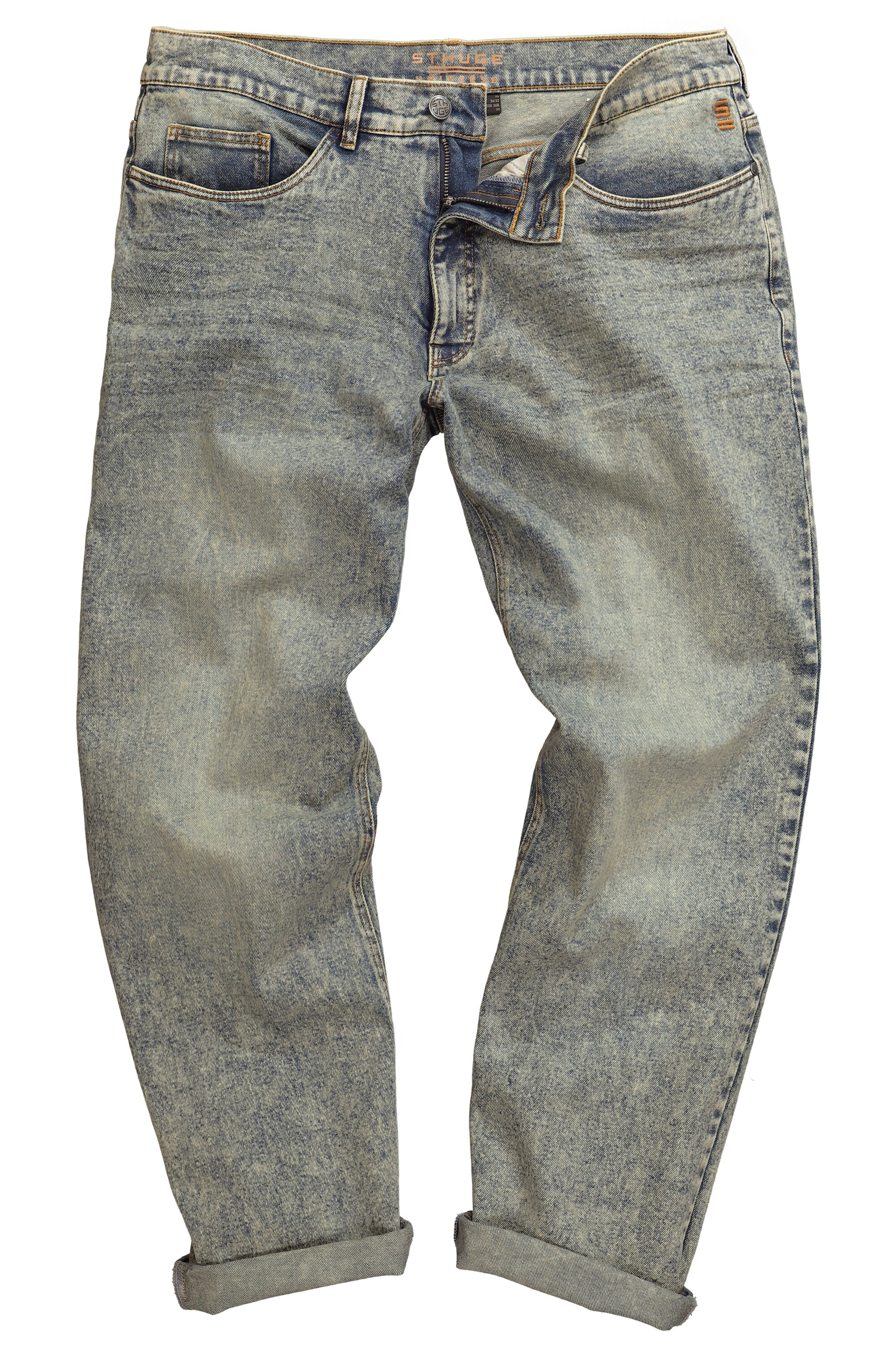 STHUGE Jeans in de kleur Blauw denim, Productweergave
