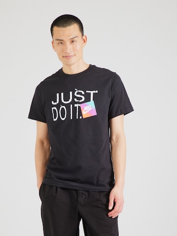 T-Shirt Nike Sportswear en noir : devant