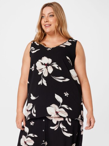 ONLY Carmakoma Bluse 'Luxdazz' in Schwarz: Vorderseite