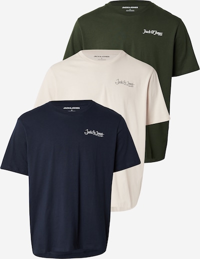 JACK & JONES Paita 'JJYuki' värissä laivastonsininen / vaaleanharmaa / tummanvihreä, Tuotenäkymä